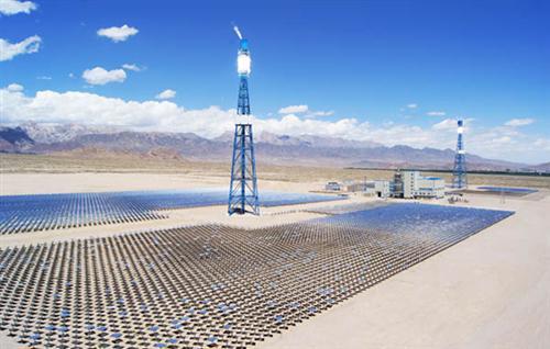 中控太阳能青海德令哈50mw塔式太阳能热发电站